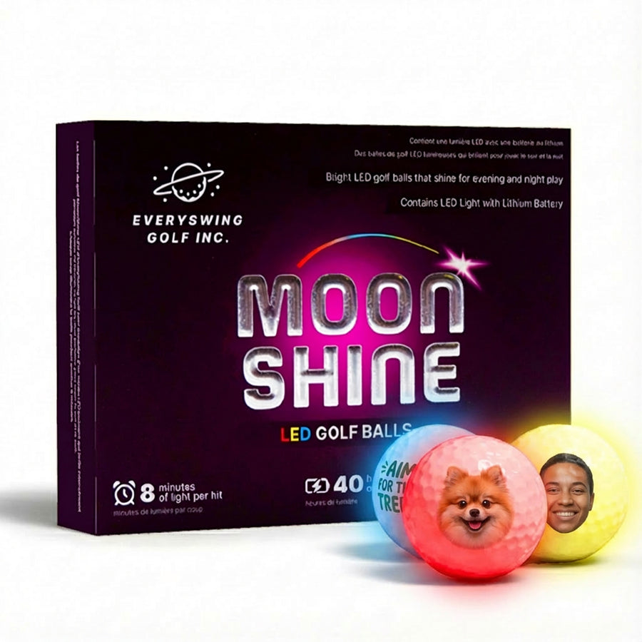 MoonShine LED light-up golf balls by EverySwing Golf