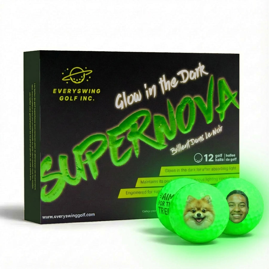SuperNova glow in the dark golf balls by EverySwing Golf